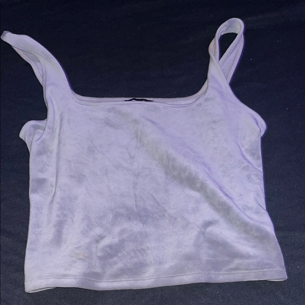 Express Cream Sleeveless Crop Tank Top